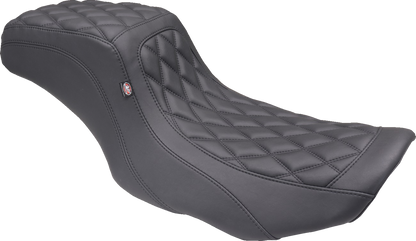 Mustang Squareback Black Diamond Stitch Seat for 2023-2026 Harley Touring FLHX