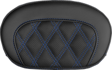 Saddlemen Mini Contour Blue Lattice Stitch Sissy Bar Backrest Pad for Harley