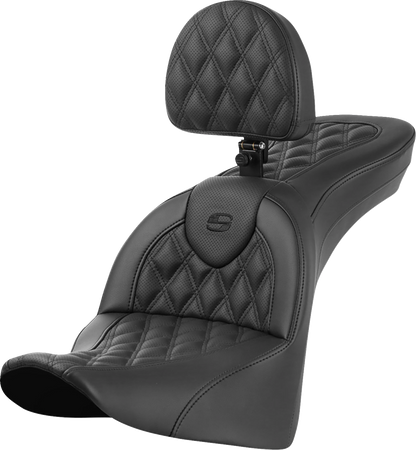 Saddlemen Roadsofa Lattice Seat & Backrest 2018-2026 Harley Softail FLHC FLSL