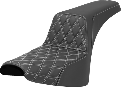 Saddlemen Step-Up White Lattice Gel Seat for 2018-2025 Harley Softail Standard