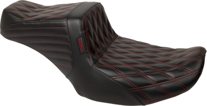 Le Pera Tailwhip Red Diamond Seat fits 2023-2025 Harley Road Street Glide CVO