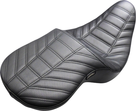 Le Pera Maverick Daddy Long Leg Track Pleated Seat for 2018-26 Harley Low Rider