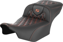 Saddlemen Roadsofa Orange Lattice Carbon Extended Seat for 23-26 Harley Touring