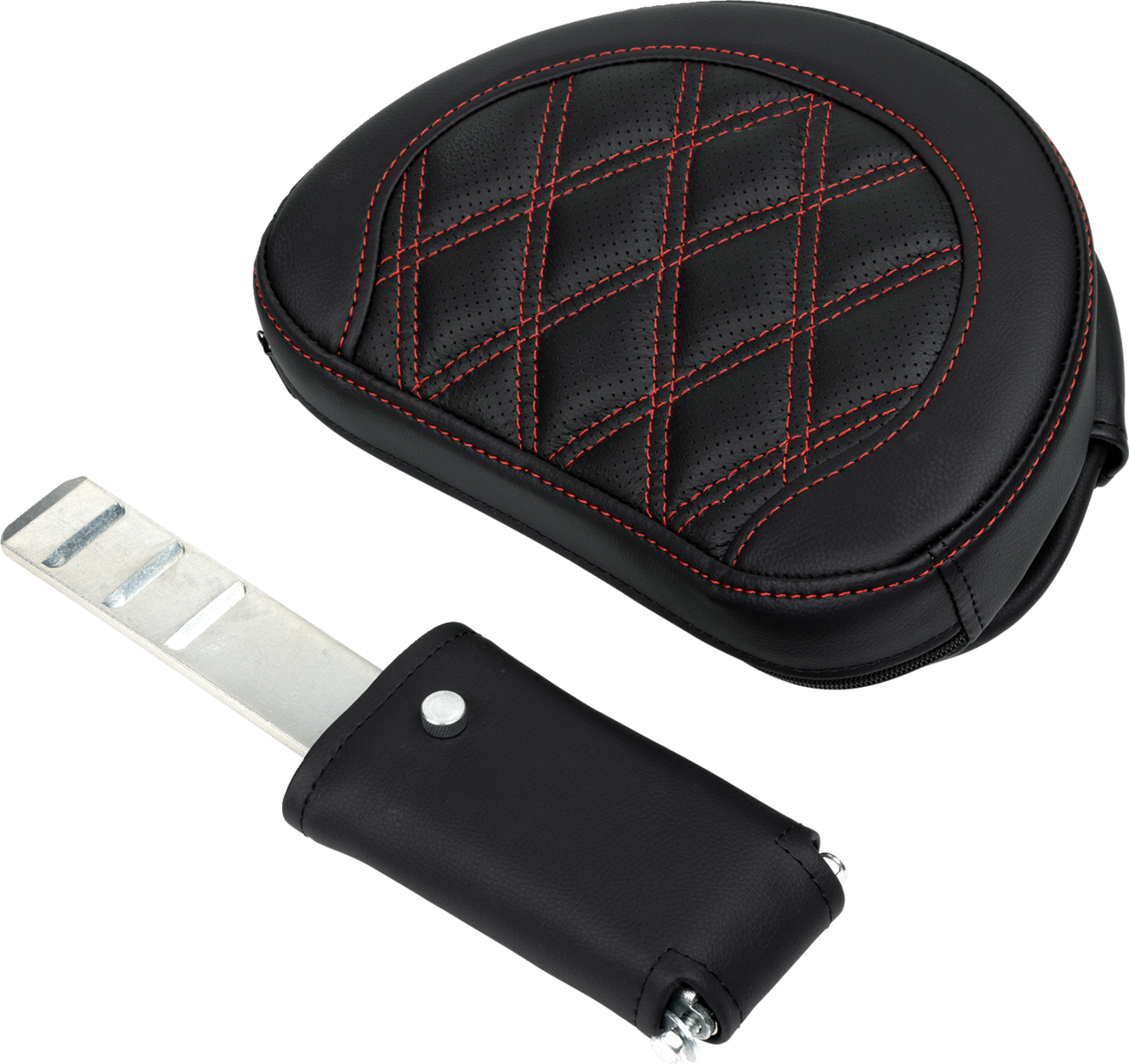 Saddlemen Roadsofa Red Lattice Gel Seat w/ Backrest for 2008-2024 Harley Touring