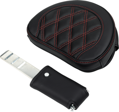 Saddlemen Roadsofa Red Lattice Gel Seat w/ Backrest for 2008-2024 Harley Touring