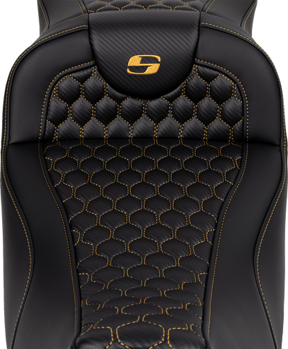 Saddlemen Roadsofa Gold Honeycomb Extended Gel Seat for 2008-2025 Harley Touring