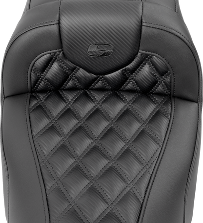 Saddlemen Roadsofa Carbon Fiber Lattice Stitch Gel Seat 2023-2025 Harley Touring