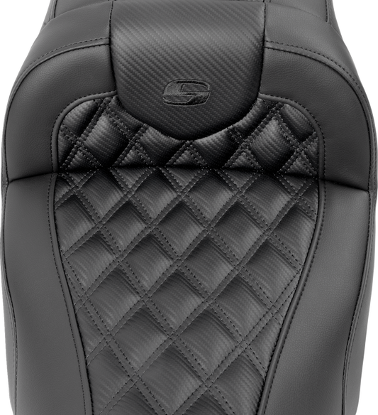 Saddlemen Roadsofa Carbon Fiber Lattice Stitch Gel Seat 2023-2025 Harley Touring