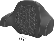Saddlemen Silver Tri Gripper Deluxe Sissy Bar Tour Pack Backrest Pad for Harley
