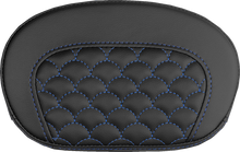 Saddlemen Mini Contour Blue Dragon Stitch Sissy Bar Backrest Pad for Harley