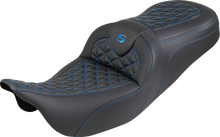 Saddlemen Roadsofa Blue Tri Gripper Gel Seat for 2008-2025 Harley Touring FLHX