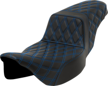 Saddlemen Step Up Extended Blue Lattice Gel Seat fits 2008-2025 Harley Touring