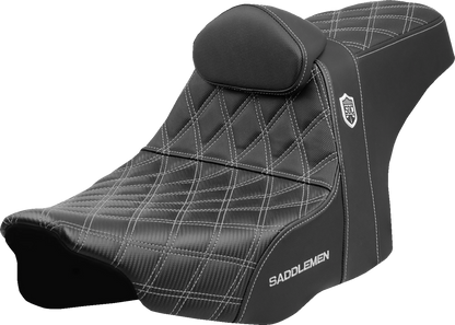 Saddlemen SDC Pro Silver Lattice Seat & Backrest fits 2023-2026 Harley Touring