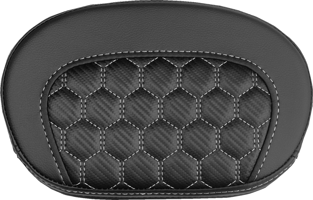 Saddlemen Mini Contour White Carbon Honeycomb Sissy Bar Backrest Pad for Harley