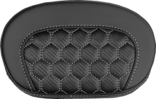 Saddlemen Mini Contour White Carbon Honeycomb Sissy Bar Backrest Pad for Harley
