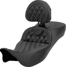 Saddlemen Roadsofa Carbon Lattice Extended Seat & Backrest 08-25 Harley Touring