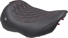Mustang Wide Tripper Red Diamond Solo Seat & Backrest 2023-2026 Harley Touring