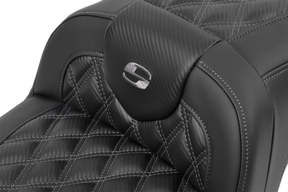 Saddlemen Roadsofa Carbon Fiber Gray Lattice Gel Seat 2023-2025 Harley Touring