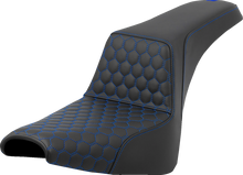 Saddlemen Step Up Blue Honeycomb Gel Seat for 2018-2026 Harley Softail FXBB FXST