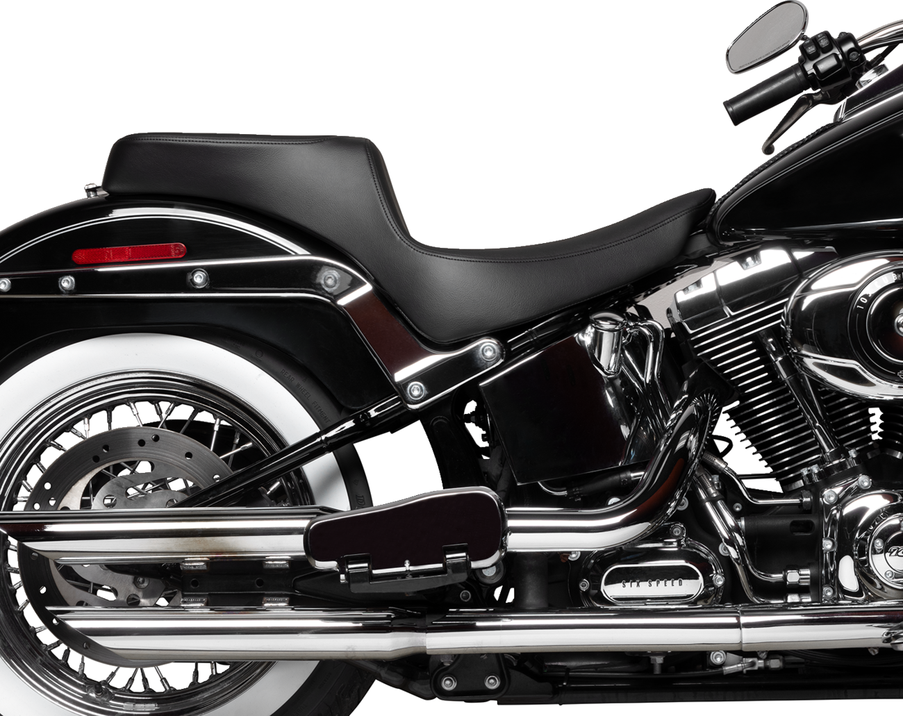 Drag Specialties Predator Smooth Seat for 2000-2017 Harley Softail FLST FXST