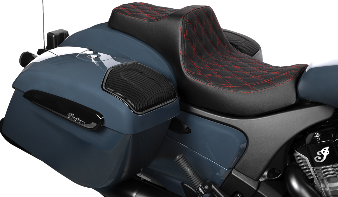 Drag Specialties Predator III Red Diamond Seat 20-25 Indian Chieftain Challenger