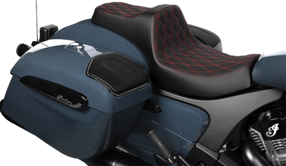 Drag Specialties Predator III Red Diamond Seat 20-25 Indian Chieftain Challenger