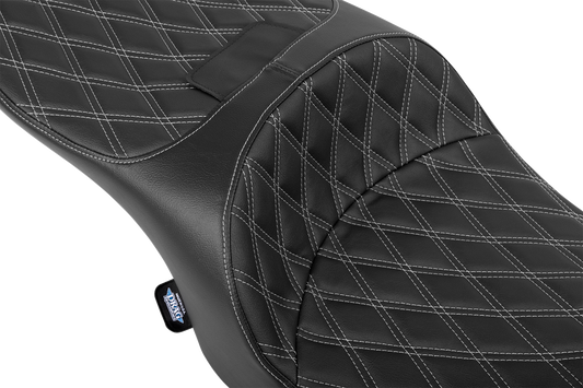 Drag Specialties Freedom Forward Silver Diamond Seat for 2023-25 Harley Touring