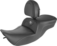 Saddlemen RoadSofa Carbon Fiber Seat W/ Backrest 1997-07 Harley FLHR FLHX FLHRC