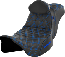 Saddlemen SDC Pro Series Blue Lattice Seat & Backrest for 2008-25 Harley Touring