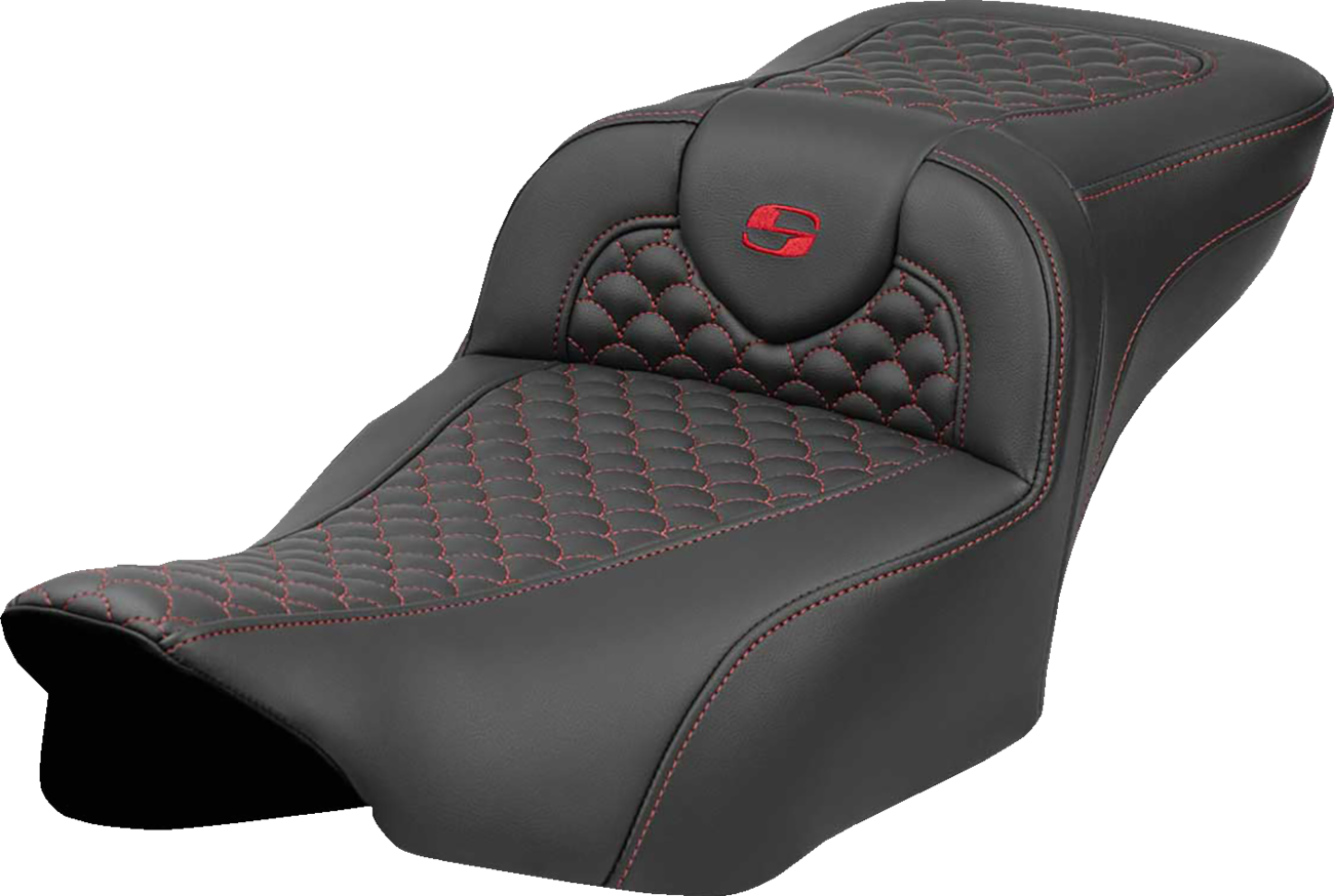 Saddlemen Extended Reach Roadsofa Red Stitch Seat fits 2023-2025 Harley Touring