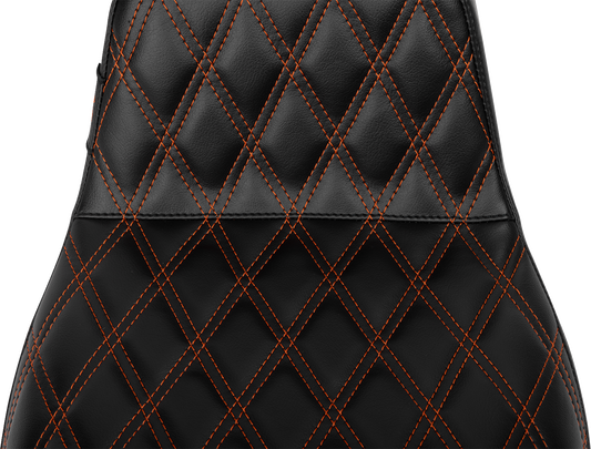 Le Pera Tailwhip Daddy Long Leg Orange Diamond Seat for 2023-2025 Harley Touring