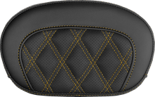 Saddlemen Mini Contour Gold Lattice Stitch Sissy Bar Backrest Pad for Harley