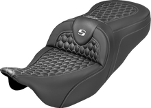 Saddlemen Roadsofa White Honeycomb Extended Seat fits 2008-2025 Harley Touring