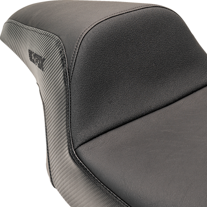 Slyfox Smooth Carbon Fiber Seat fits 1997-2007 Harley Touring Road Electra Glide