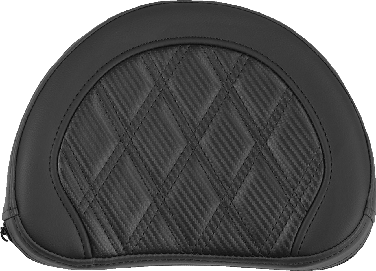 Saddlemen Contour Black Carbon Lattice Stitch Sissy Bar Backrest Pad for Harley