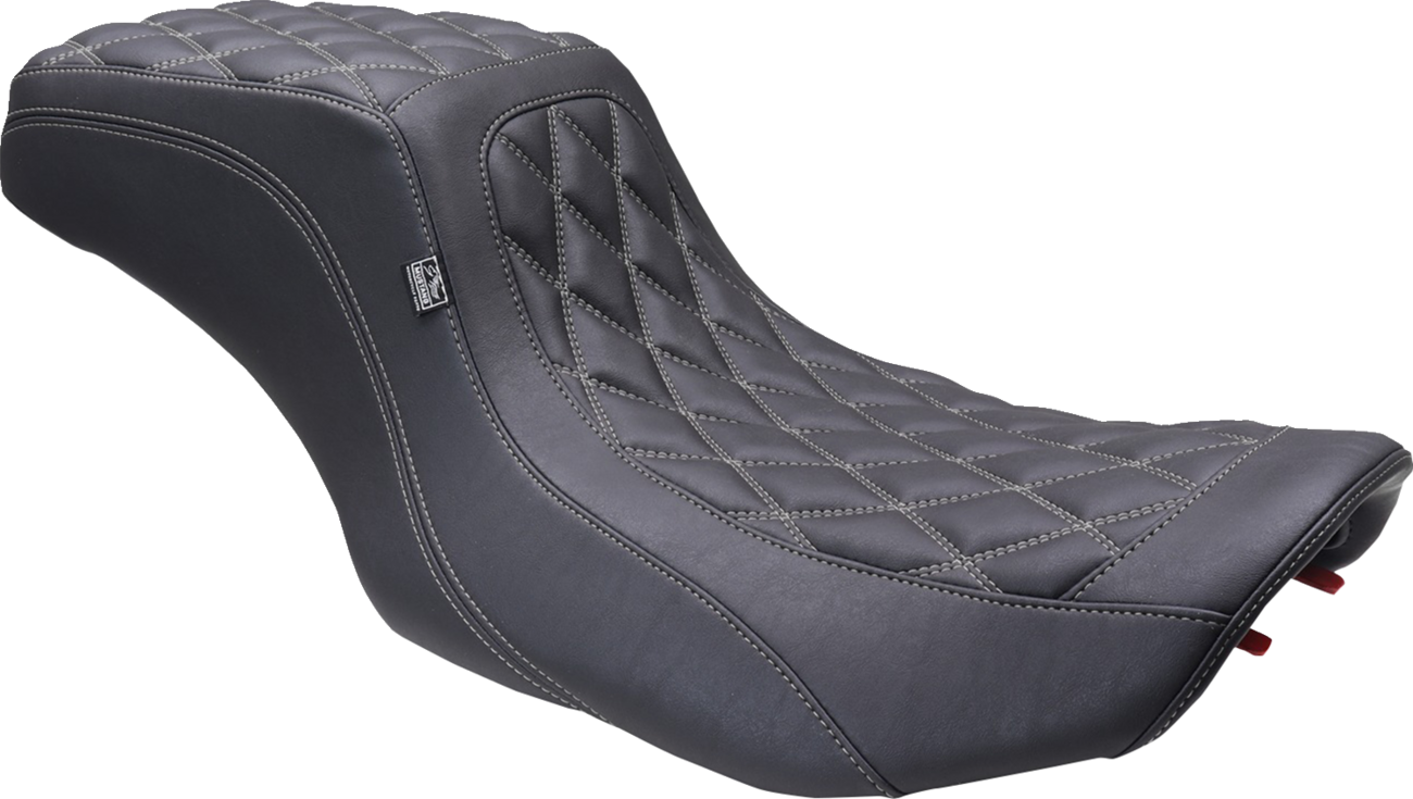 Mustang Squareback Gray Diamond Stitch Seat for 2023-2024 Harley Touring FLHX