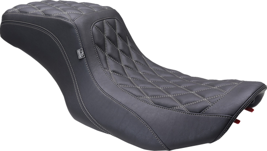 Mustang Squareback Gray Diamond Stitch Seat for 2023-2024 Harley Touring FLHX