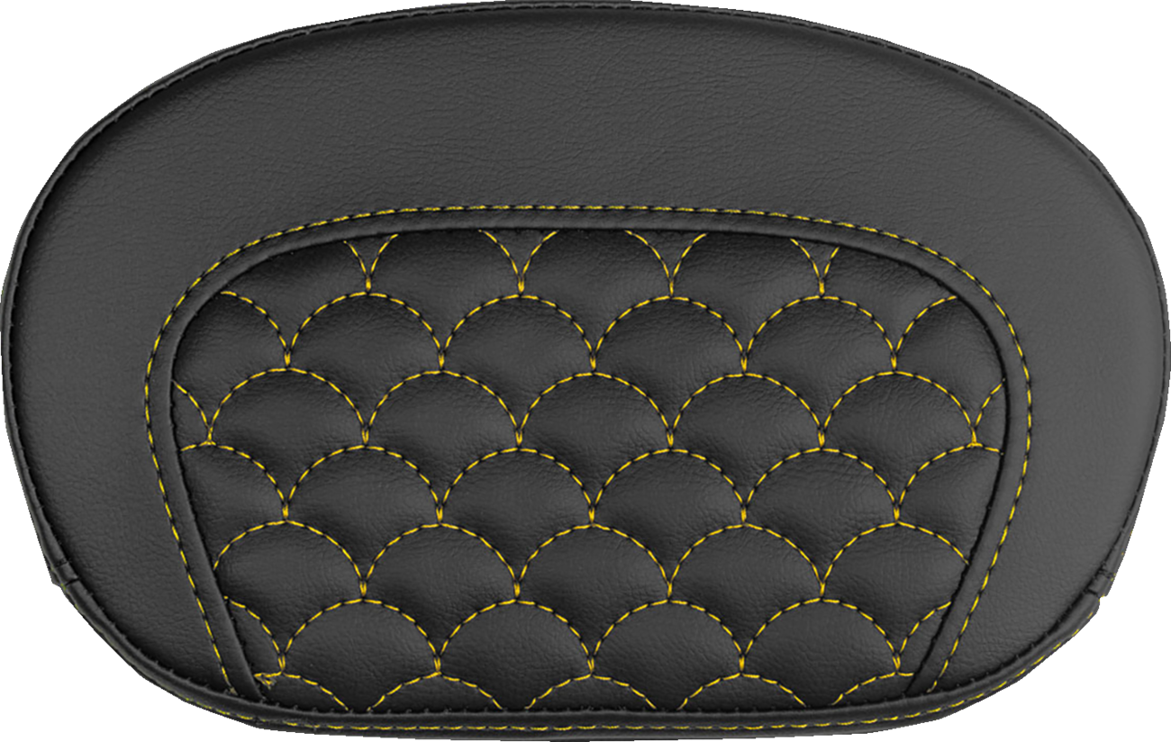 Saddlemen Mini Contour Gold Dragon Stitch Sissy Bar Backrest Pad for Harley