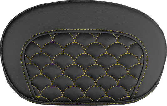 Saddlemen Mini Contour Gold Dragon Stitch Sissy Bar Backrest Pad for Harley