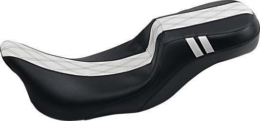 Le Pera Outcast Daddy Long Legs White Inlay Seat fits 2008-2024 Harley Touring