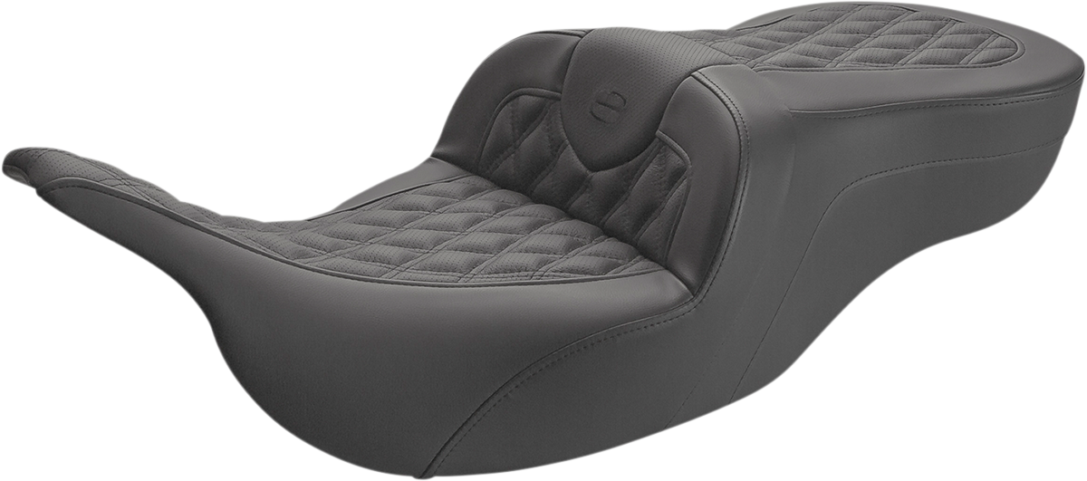 Saddlemen Roadsofa Lattice Stitch Leather Seat for 1997-07 Harley Touring Models