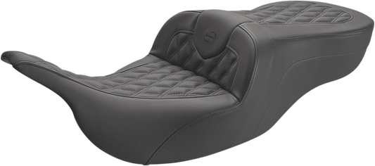 Saddlemen Roadsofa Lattice Stitch Leather Seat for 1997-07 Harley Touring Models