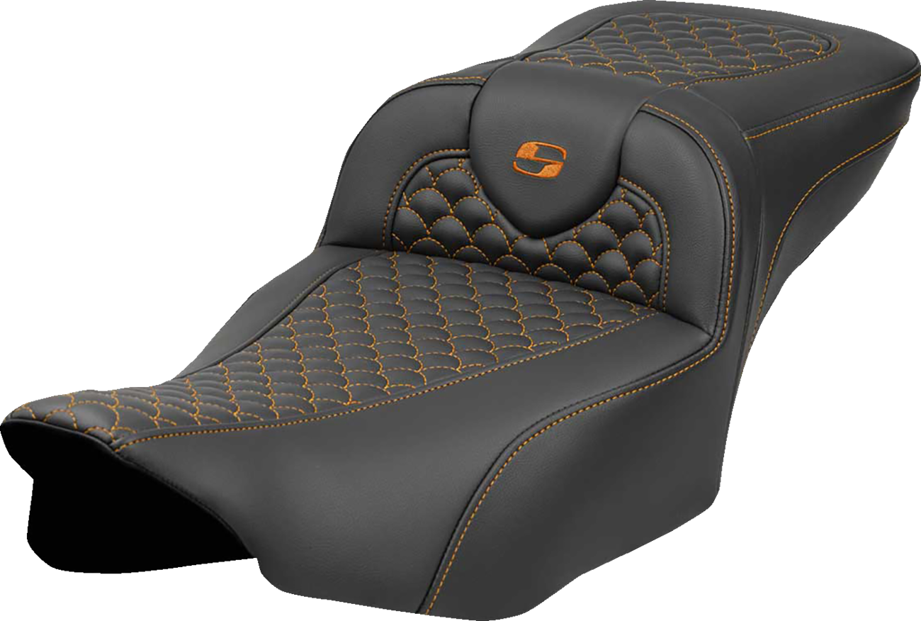 Saddlemen Extended Reach Roadsofa Orange Stitch Seat fits 2023-25 Harley Touring