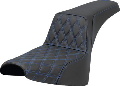 Saddlemen Step-Up Blue Lattice Gel Seat for 2018-2025 Harley Softail Street Bob