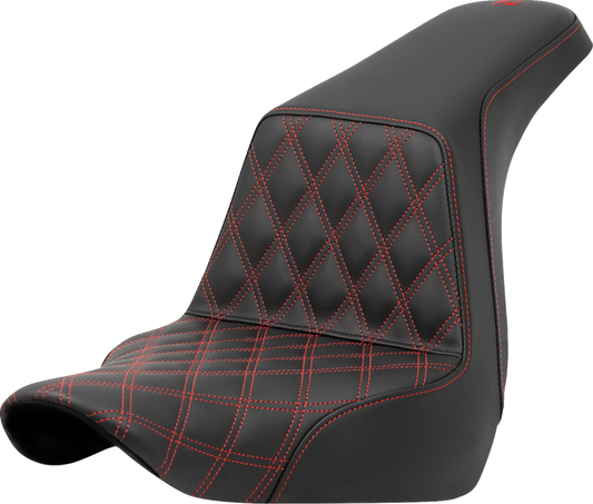 Saddlemen Step Up Red Lattice Gel Seat for 2018-26 Harley Low Rider Sport Glide