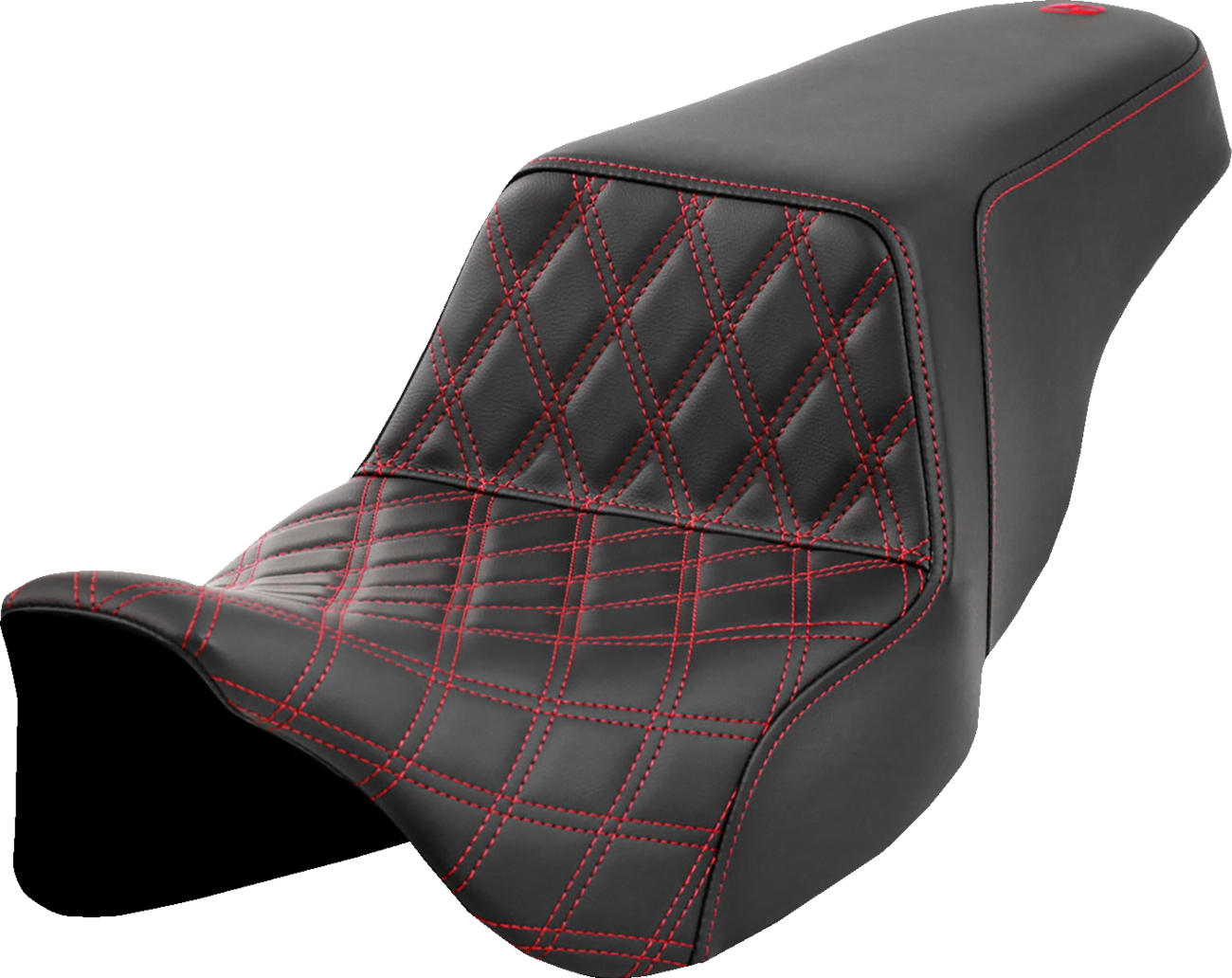 Saddlemen Step-Up Red Lattice Stitch Gelcore Seat for 2008-2024 Harley Touring