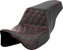 Saddlemen Step-Up Red Lattice Stitch Gelcore Seat for 2008-2025 Harley Touring