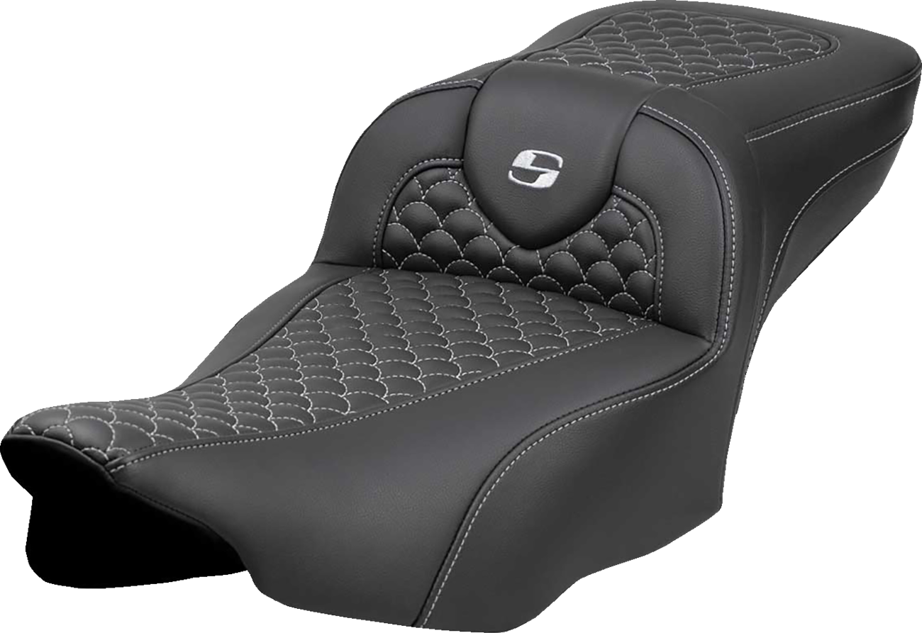Saddlemen Extended Reach Roadsofa Silver Stitch Seat fits 2023-25 Harley Touring