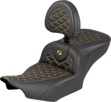 Saddlemen Roadsofa Gold Tri Gripper Seat & Backrest for 2023-2026 Harley Touring