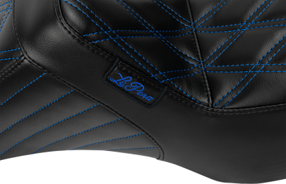 Le Pera Tailwhip Blue Diamond Stitch Seat for 2023-2025 Harley Touring FLHX FLTR